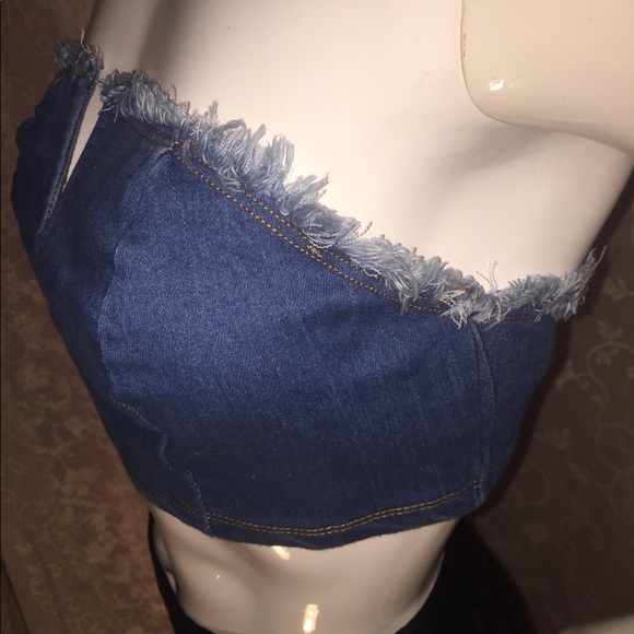 Denim crop top - Picture 2 of 4